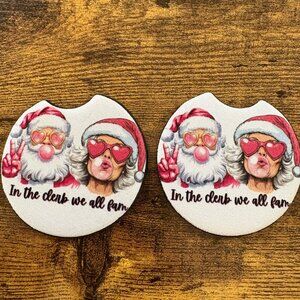 Car Coasters- in the clerb we all fam